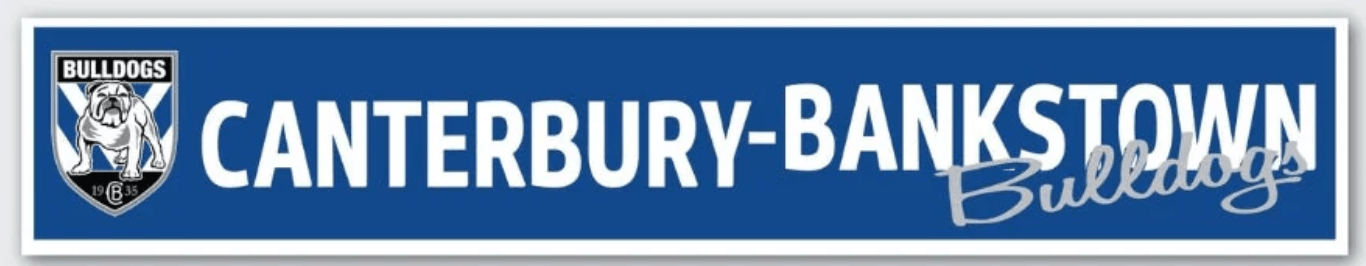 NRL Car Window Decal - Canterbury Bulldogs - Sticker 280mm