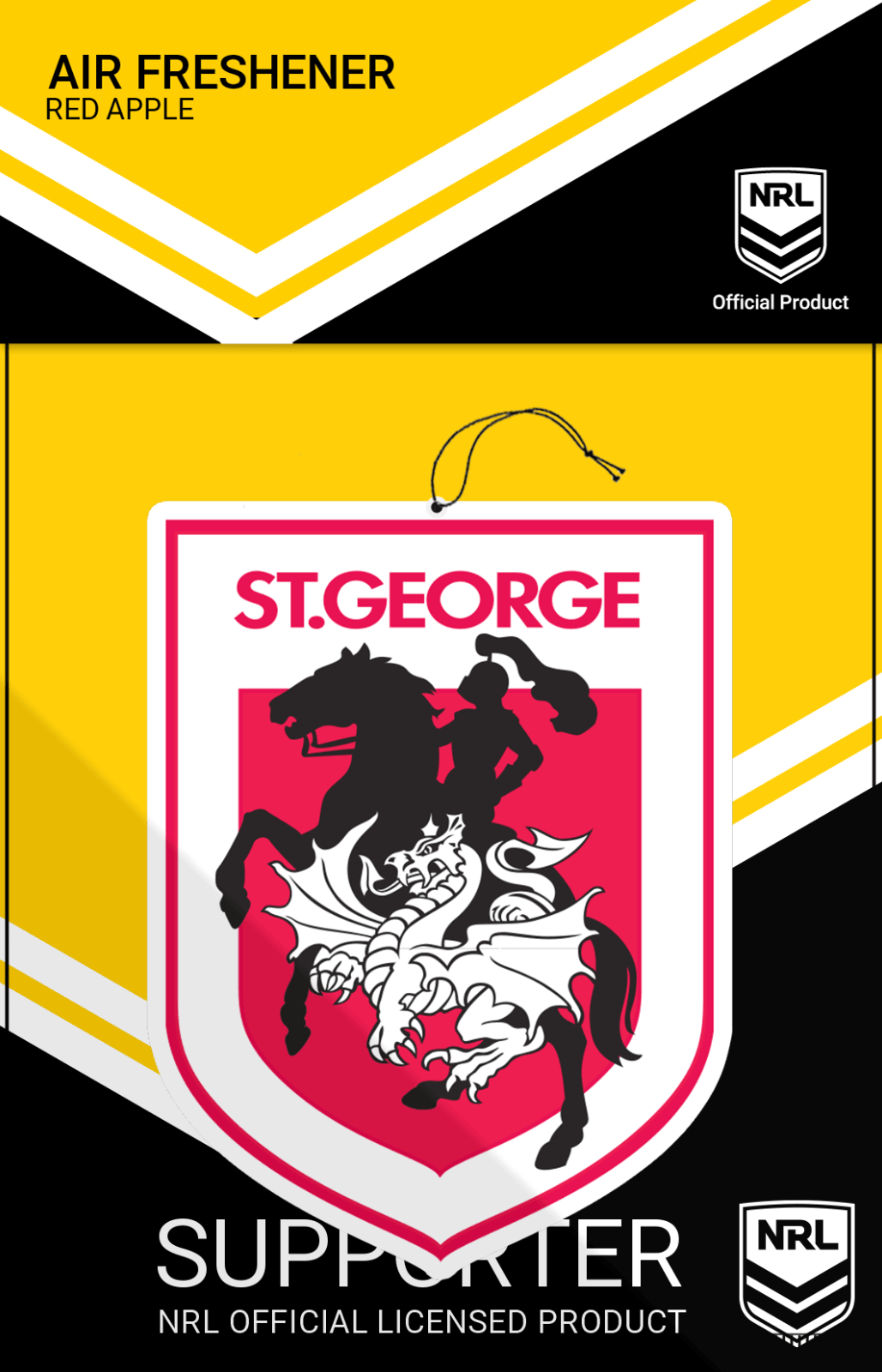 NRL Car Air Freshener - St George Dragons - Rugby League