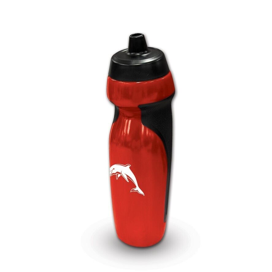 NRL Sports Drink Bottle 640ml - Dolphins - Rubber Grip