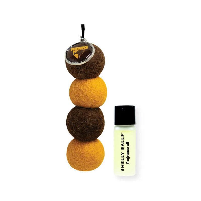 AFL Smelly Balls Set - Hawthorn Hawks - Re-useable Car Air Freshener