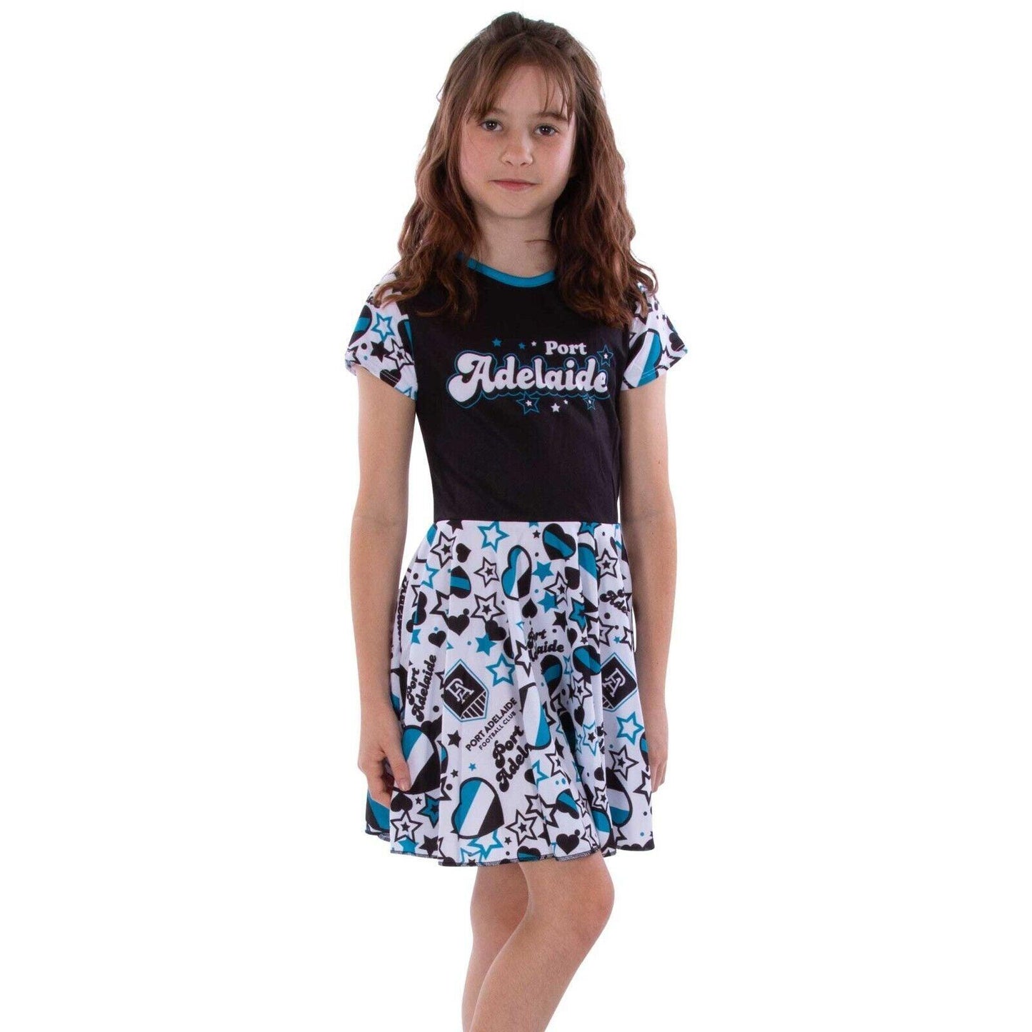 AFL Heartbreaker Dress - Port Adelaide Power - Girls - Toddler - Kid
