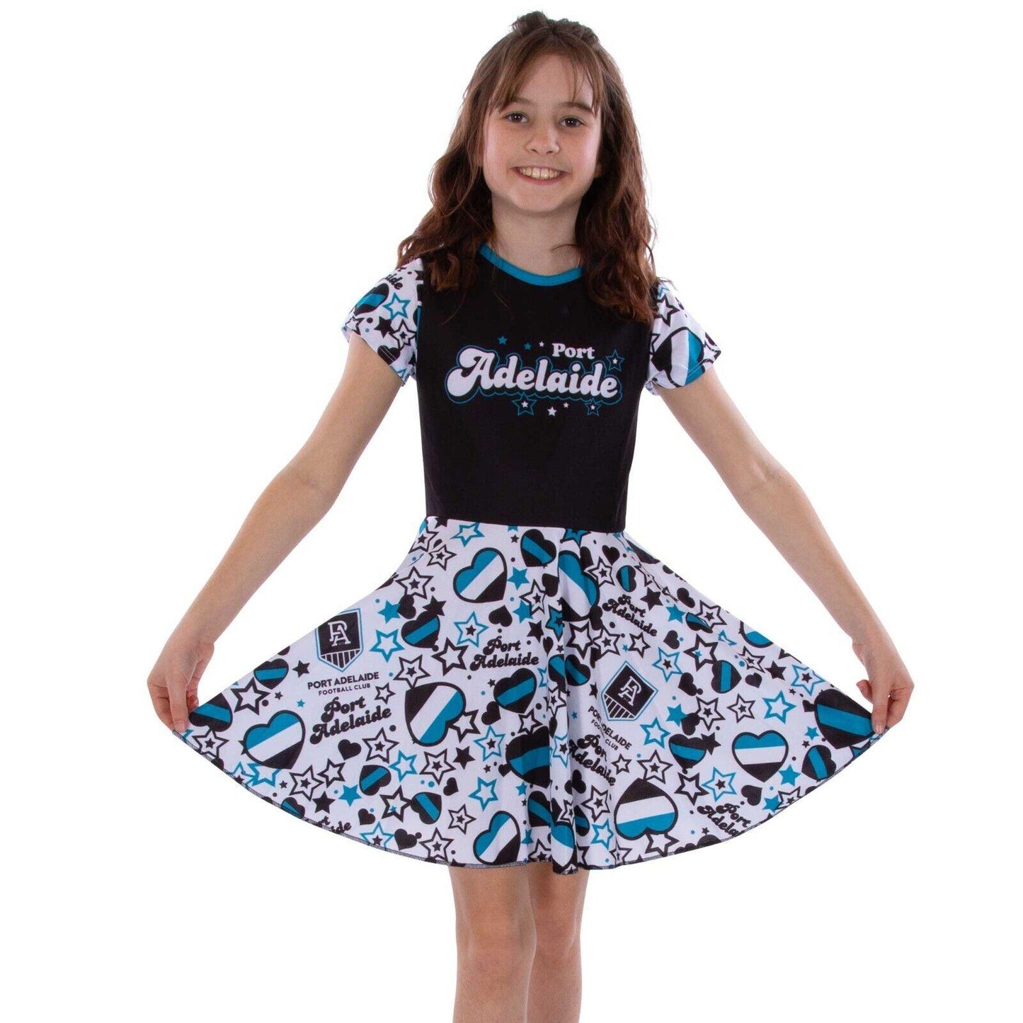 AFL Heartbreaker Dress - Port Adelaide Power - Girls - Toddler - Kid