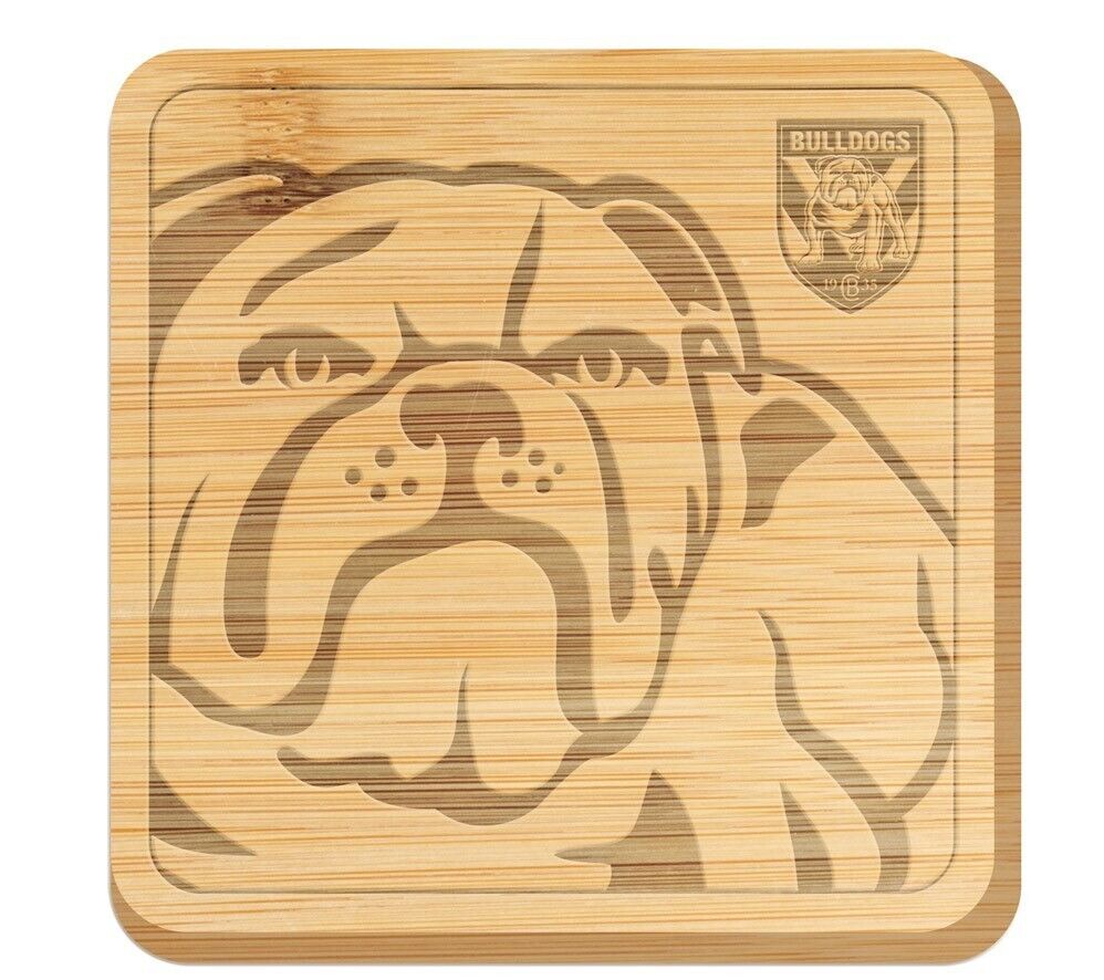 NRL Cheeseboard - Canterbury Bulldogs - 35 x 35 x 1.5cm - Serving Board