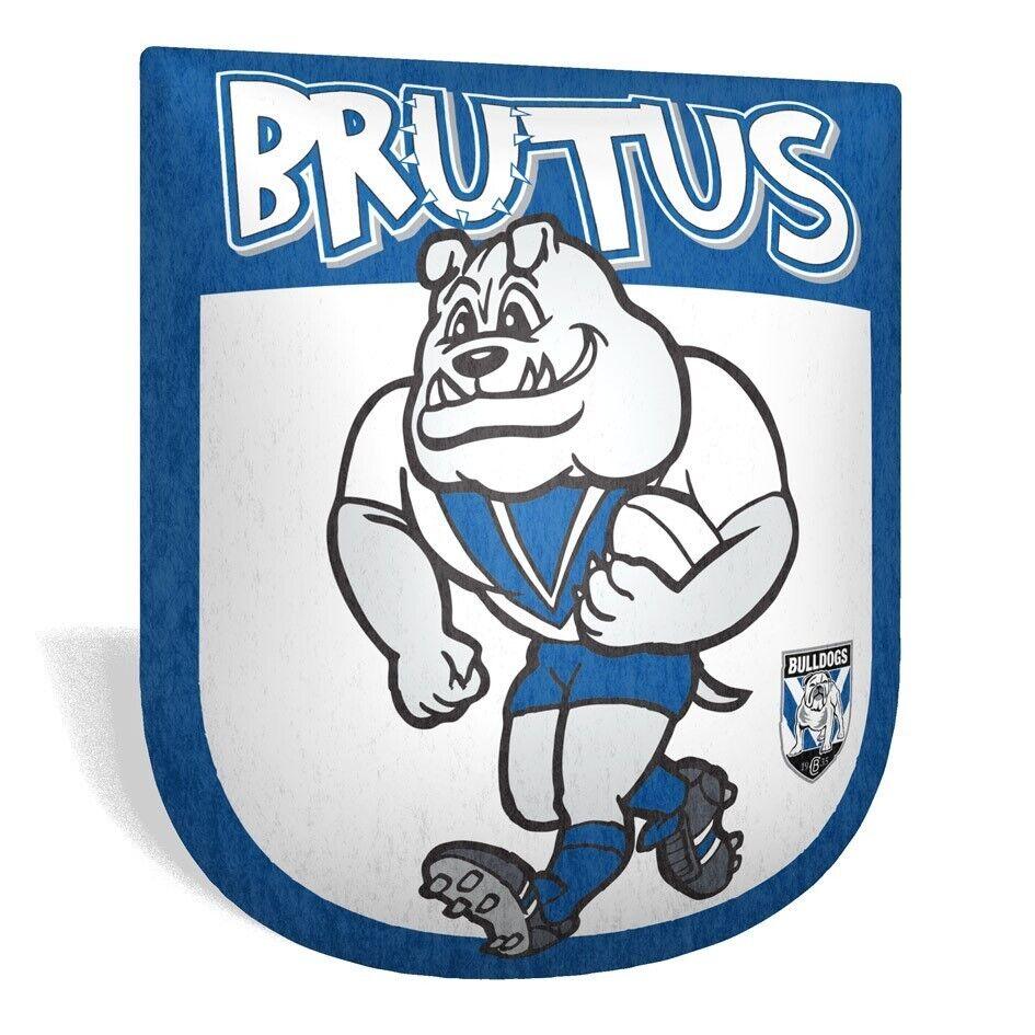 NRL Mascot Shaped Cushion - Canterbury Bulldogs - 35cm x 40cm - Pillow