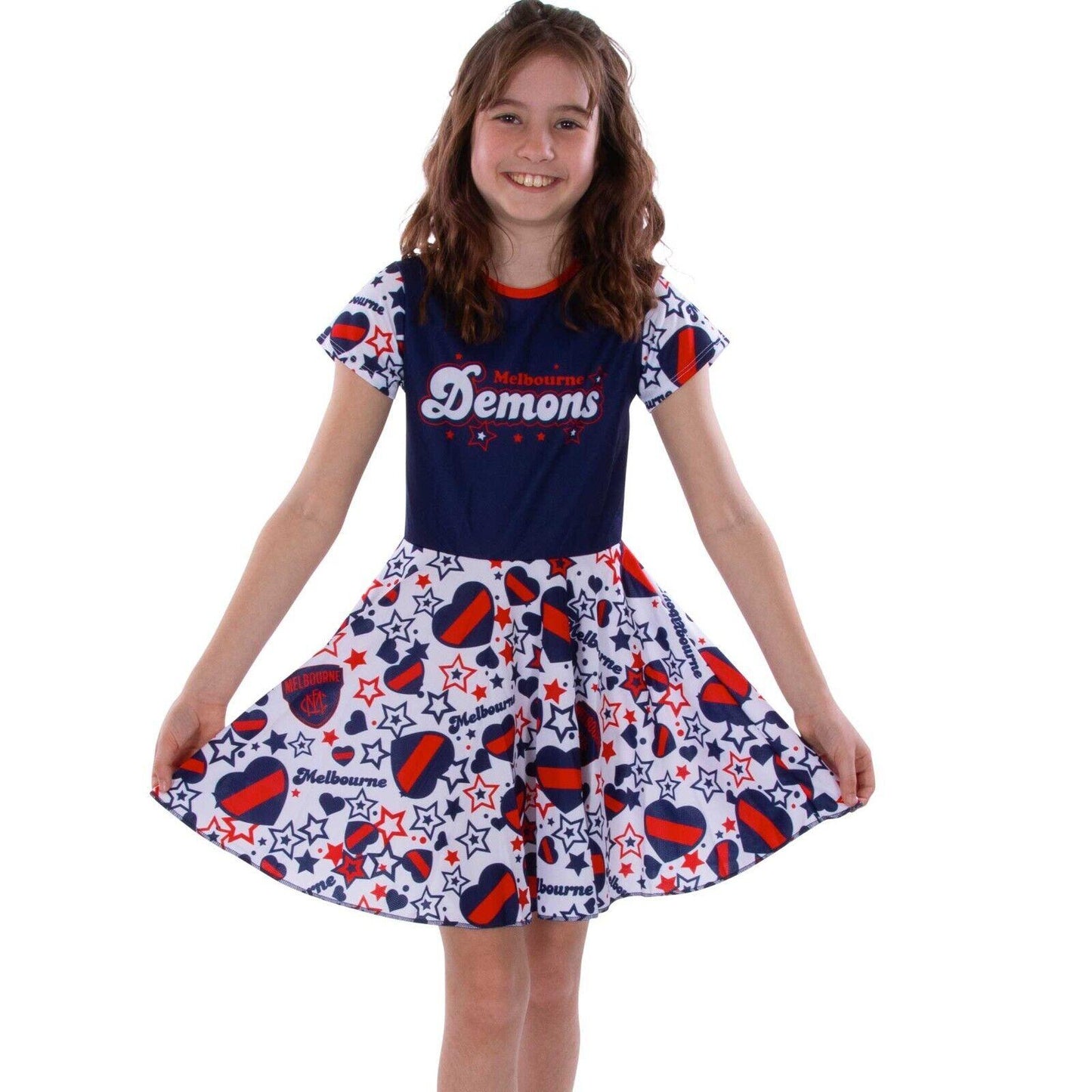 AFL Heartbreaker Dress - Melbourne Demons - Girls - Toddler - Kid