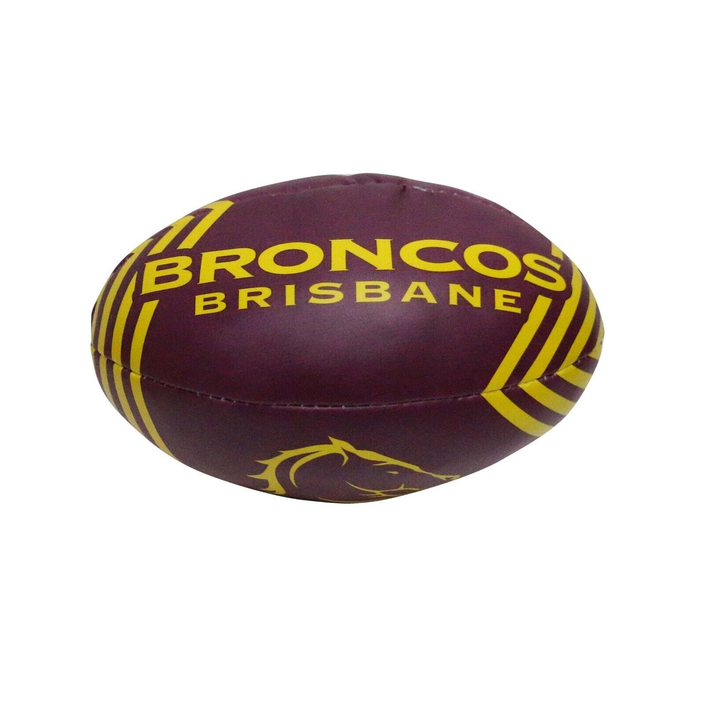 NRL 2025 6 Inch Sponge Football - Brisbane Broncos - Supporter Ball