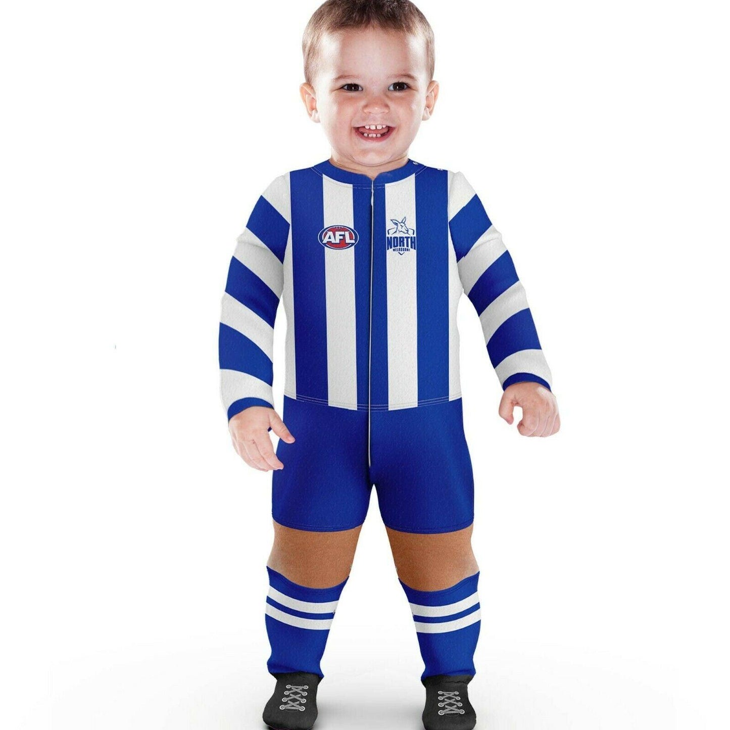AFL Footy Suit Body Suit - North Melbourne Kangaroos - Baby Infant Toddler