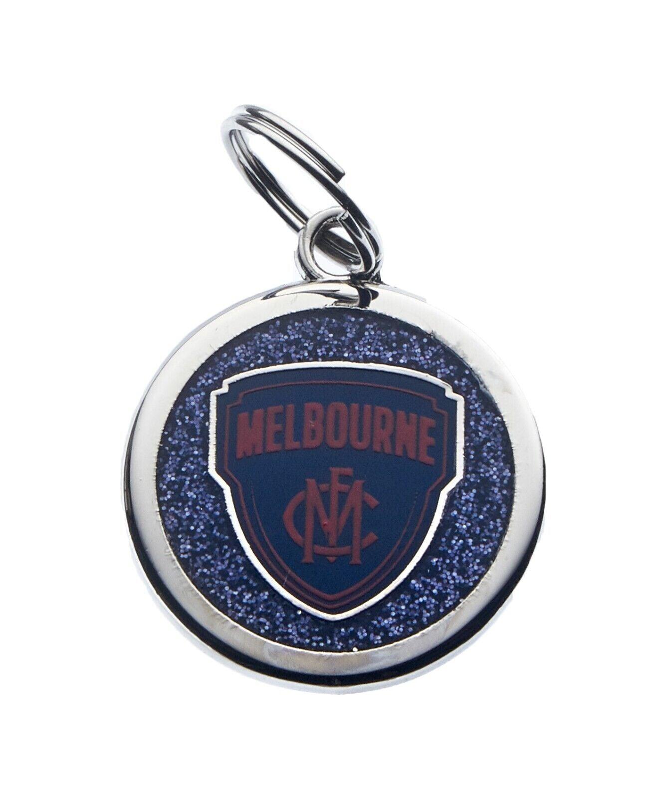 AFL Pet ID Tag - Melbourne Demons - Engravable - 25mm diameter