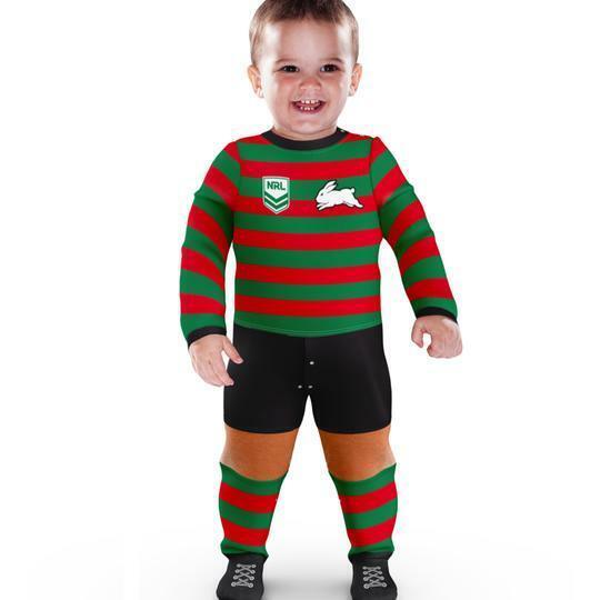 NRL Footy Suit Body Suit - South Sydney Rabbitohs - Baby Toddler Infant