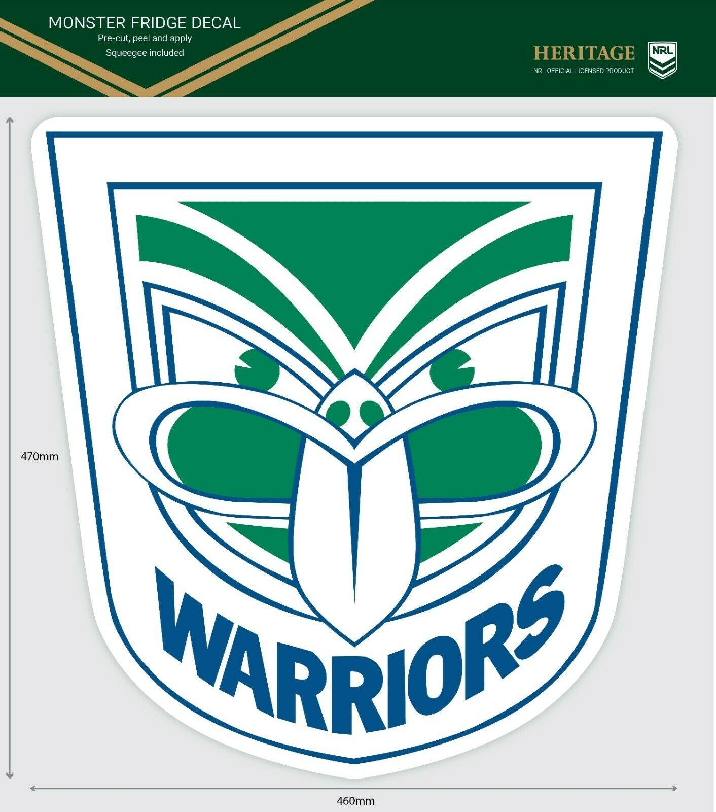 NRL Heritage Fridge Decal - New Zealand Warriors - Team Logo Sticker - 470x460mm