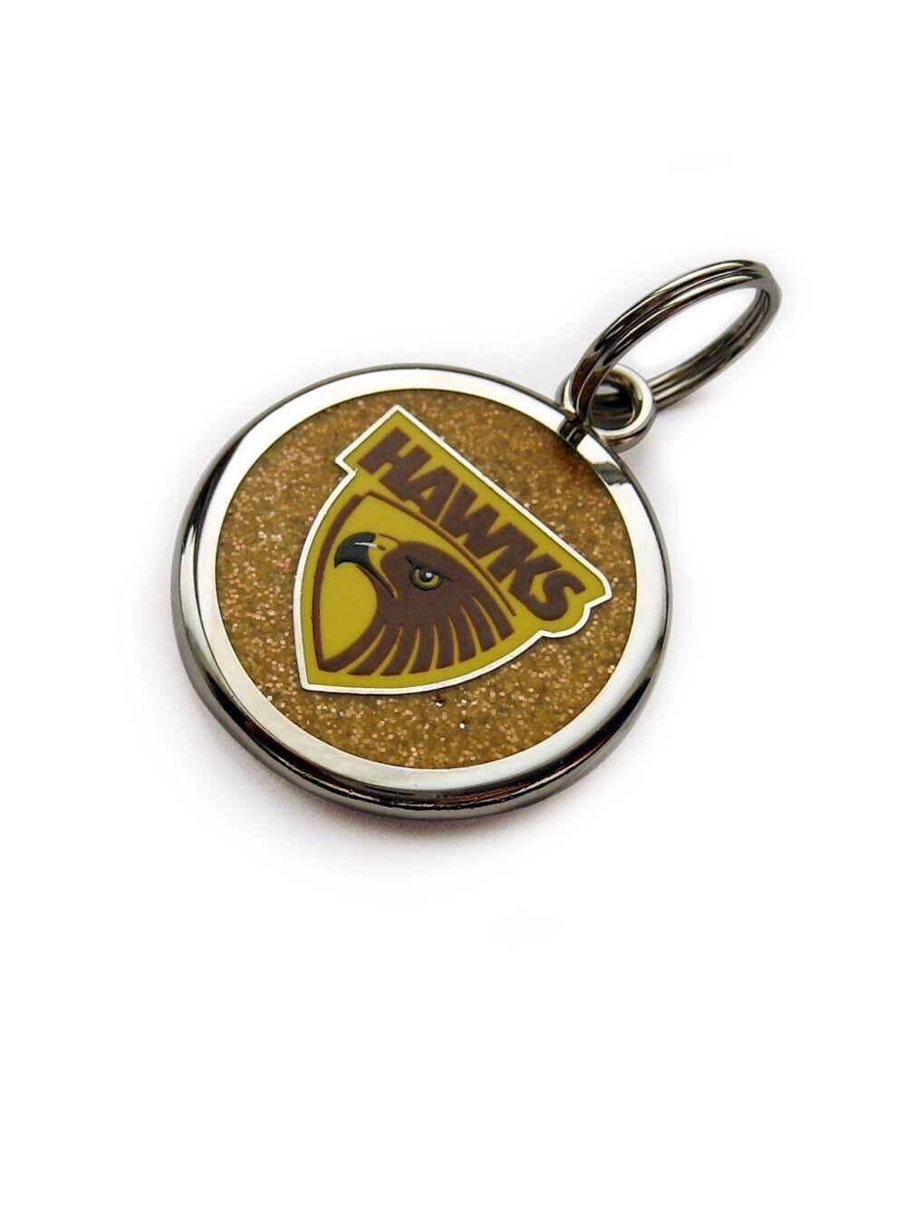 AFL Pet ID Tag - Hawthorn Hawks - Engravable - 25mm diameter