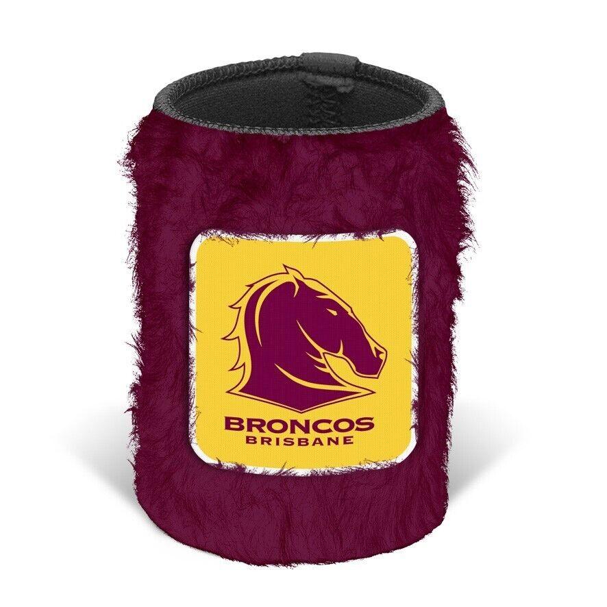 NRL Fluffy Stubby Cooler - Brisbane Broncos - Can Holder