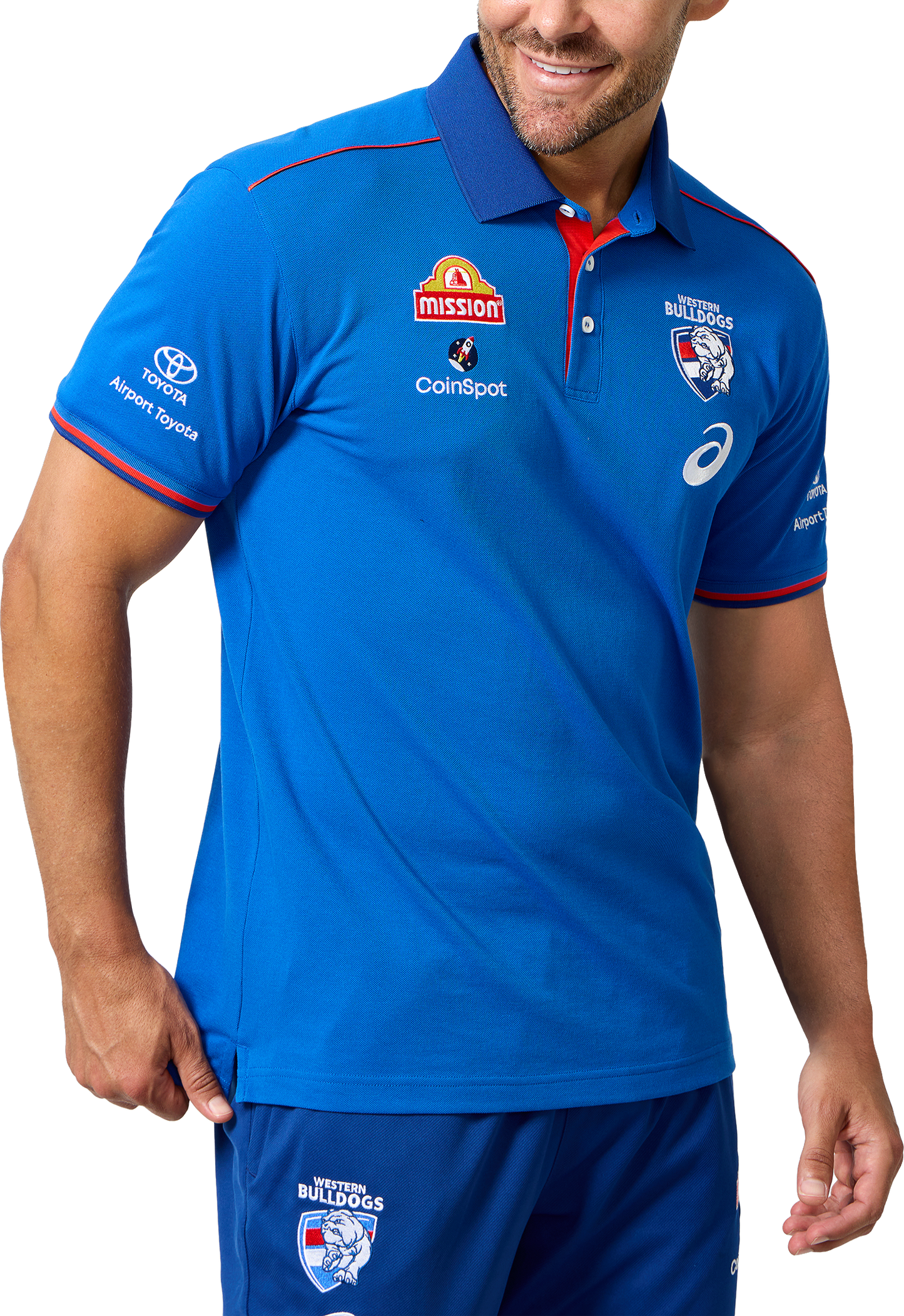AFL 2025 Media Polo - Western Bulldogs - Adult - Mens