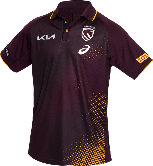 NRL 2026 Training Polo - Brisbane Broncos - Adult - Mens - Maroon