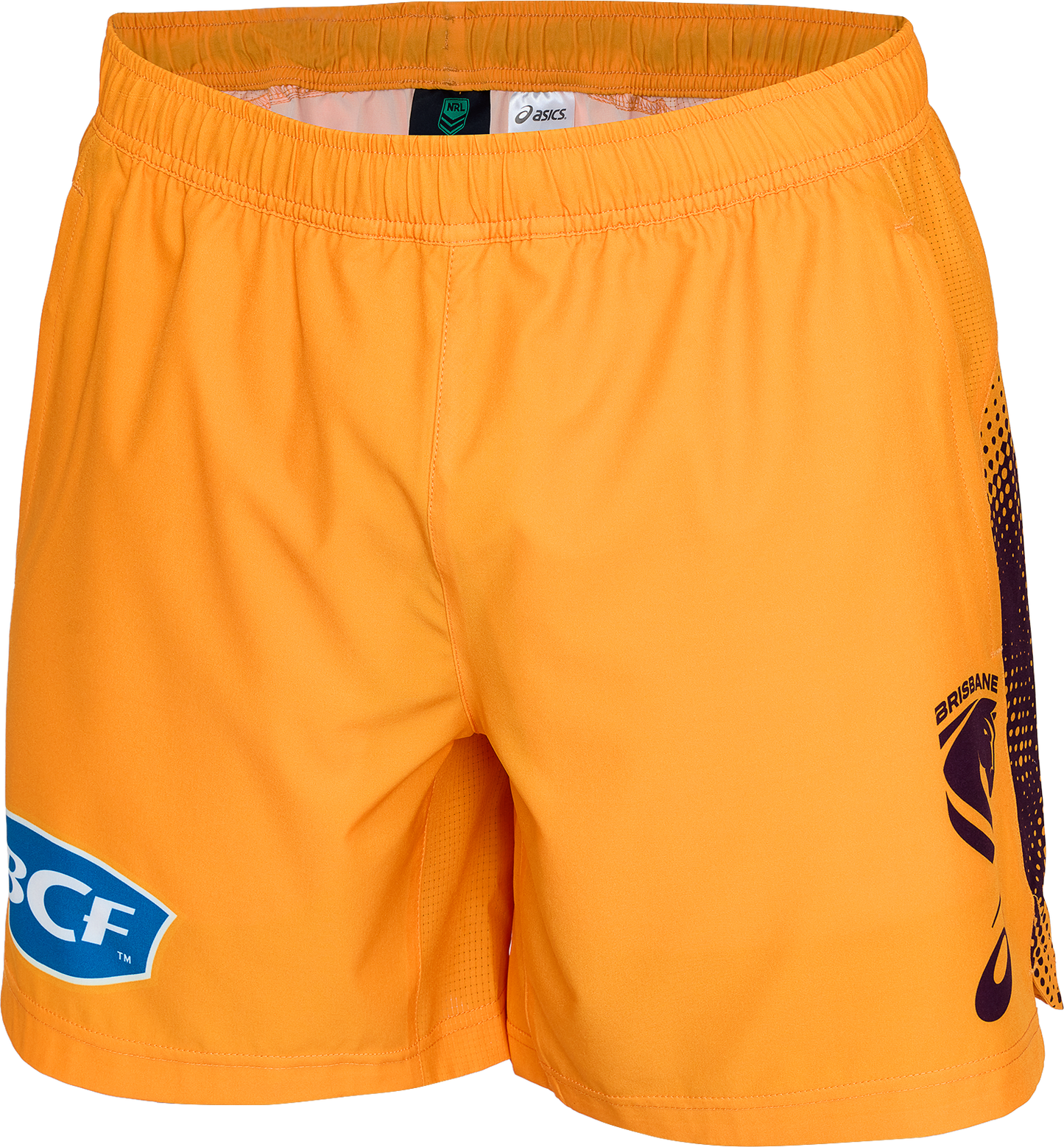 NRL 2026 Training Shorts - Brisbane Broncos - Gold - Adult - Mens