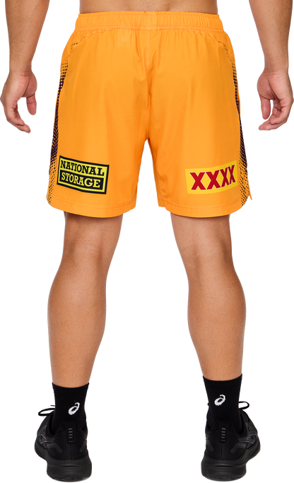 NRL 2026 Training Shorts - Brisbane Broncos - Gold - Adult - Mens