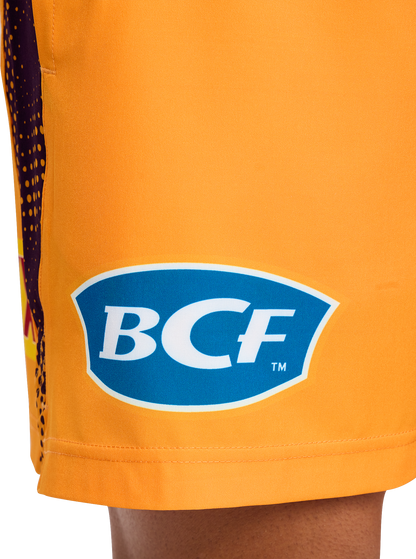 NRL 2026 Training Shorts - Brisbane Broncos - Gold - Adult - Mens