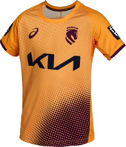 NRL 2026 Training Tee - Brisbane Broncos - Gold - Youth - Kids