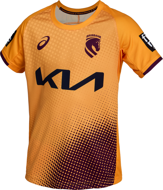 NRL 2026 Training Tee - Brisbane Broncos - Gold - Youth - Kids