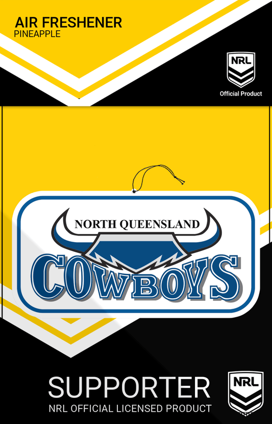 NRL Car Air Freshener - North Queensland Cowboys - Retro - Heritage