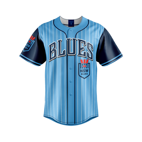 NRL 'Slugger' Baseball Shirt - NSW Blues - Tee