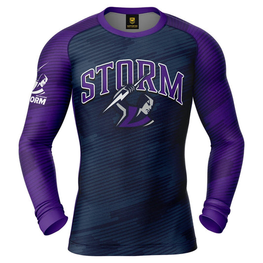 NRL Barrel Rash Vest -Melbourne Storm - UPV 50+ - Sun Shirt - Adult