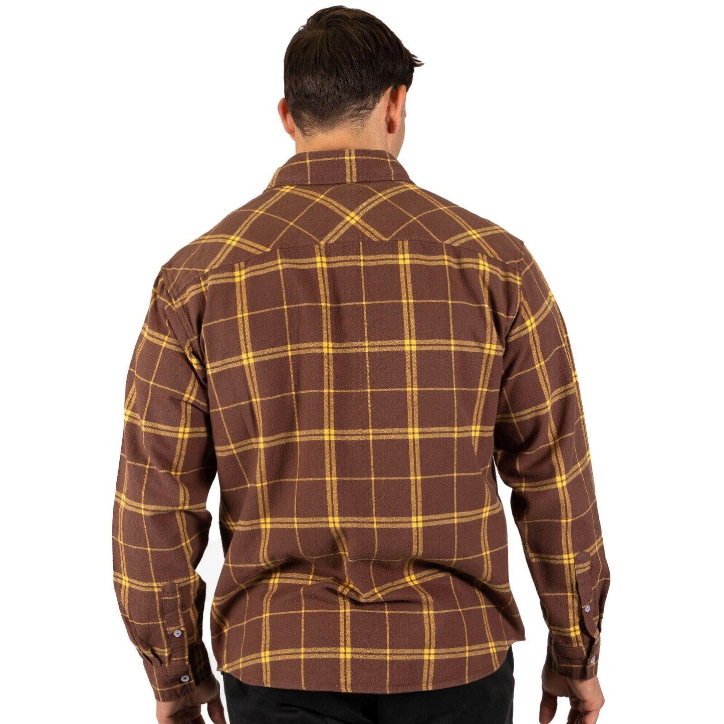 AFL 'Mustang' Flannel Polo - Hawthorn Hawks - Flanno Shirt - Flannelette