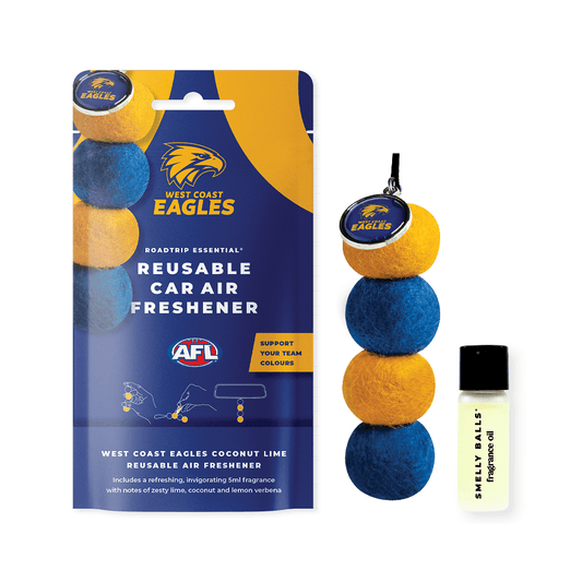 AFL Smelly Balls Set - West Coast Eagles - Re-useable Car Air Freshener