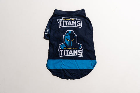 NRL Pet Jersey - Gold Coast Titans - Size XS to XL - T-Shirt - Dog - Cat