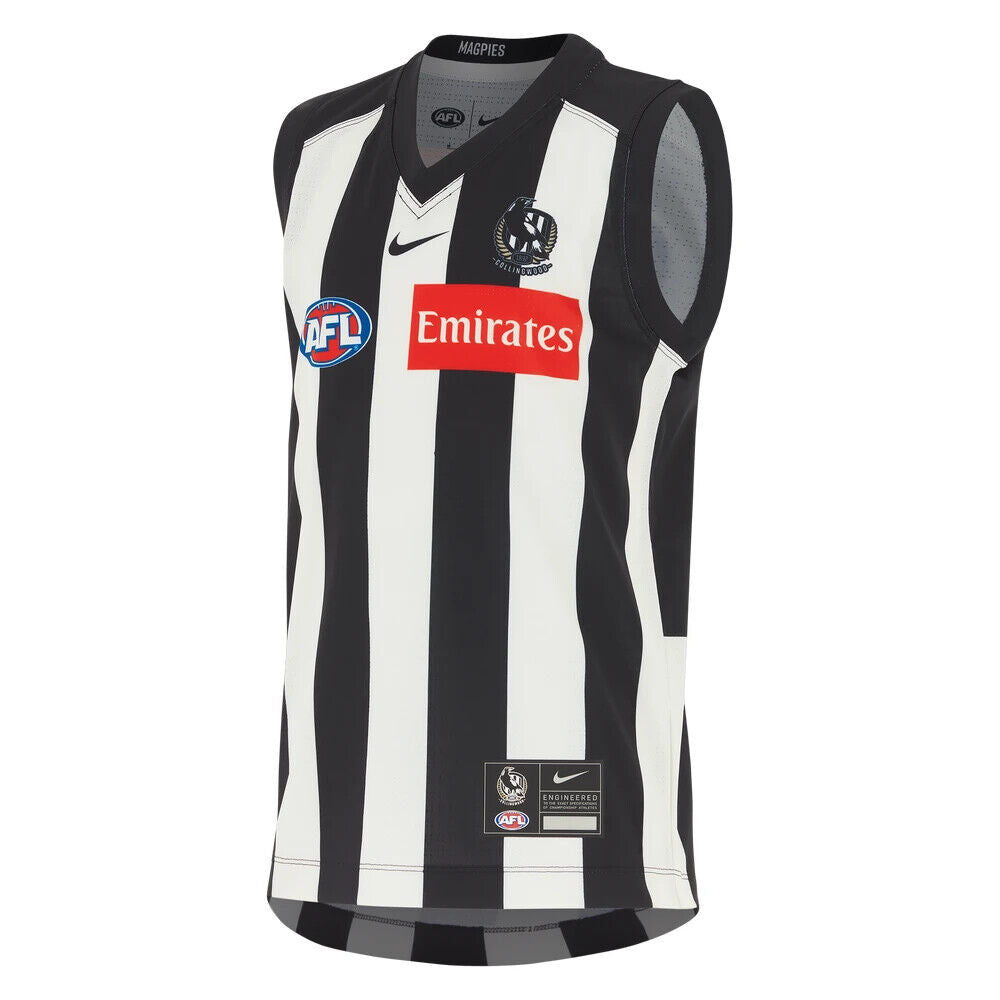 AFL 2025 Home Guernsey - Collingwood Magpies - Youth - Kids