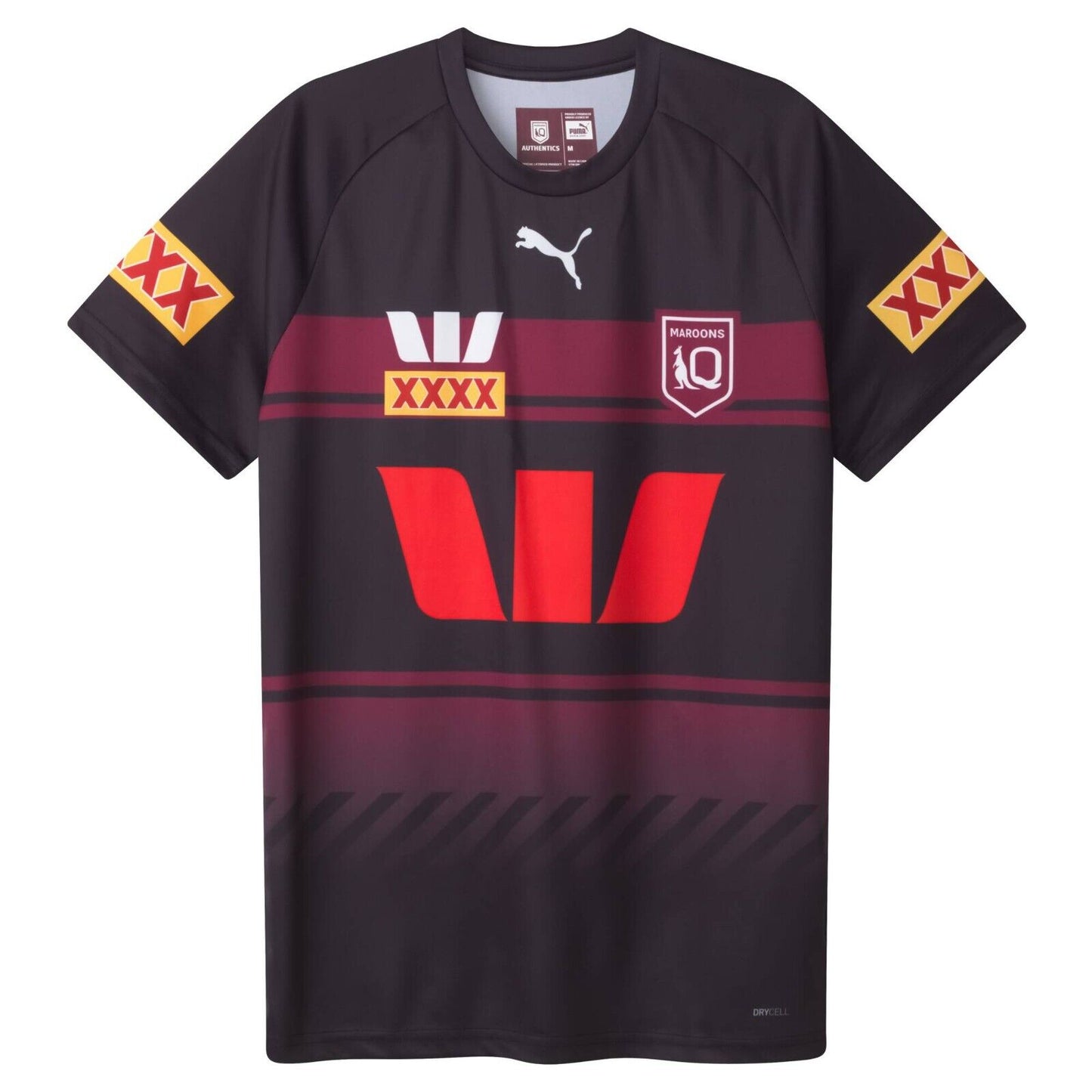 2025 QLD Maroons Training Tee - Queensland - Black - Adult - Mens