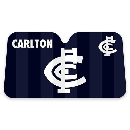 AFL Car Sunshade - Carlton Blues - 130cm x 70cm