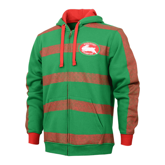 NRL Retro Zip Hoodie - South Sydney Rabbitohs - Full Zip - Fleece - Jacket