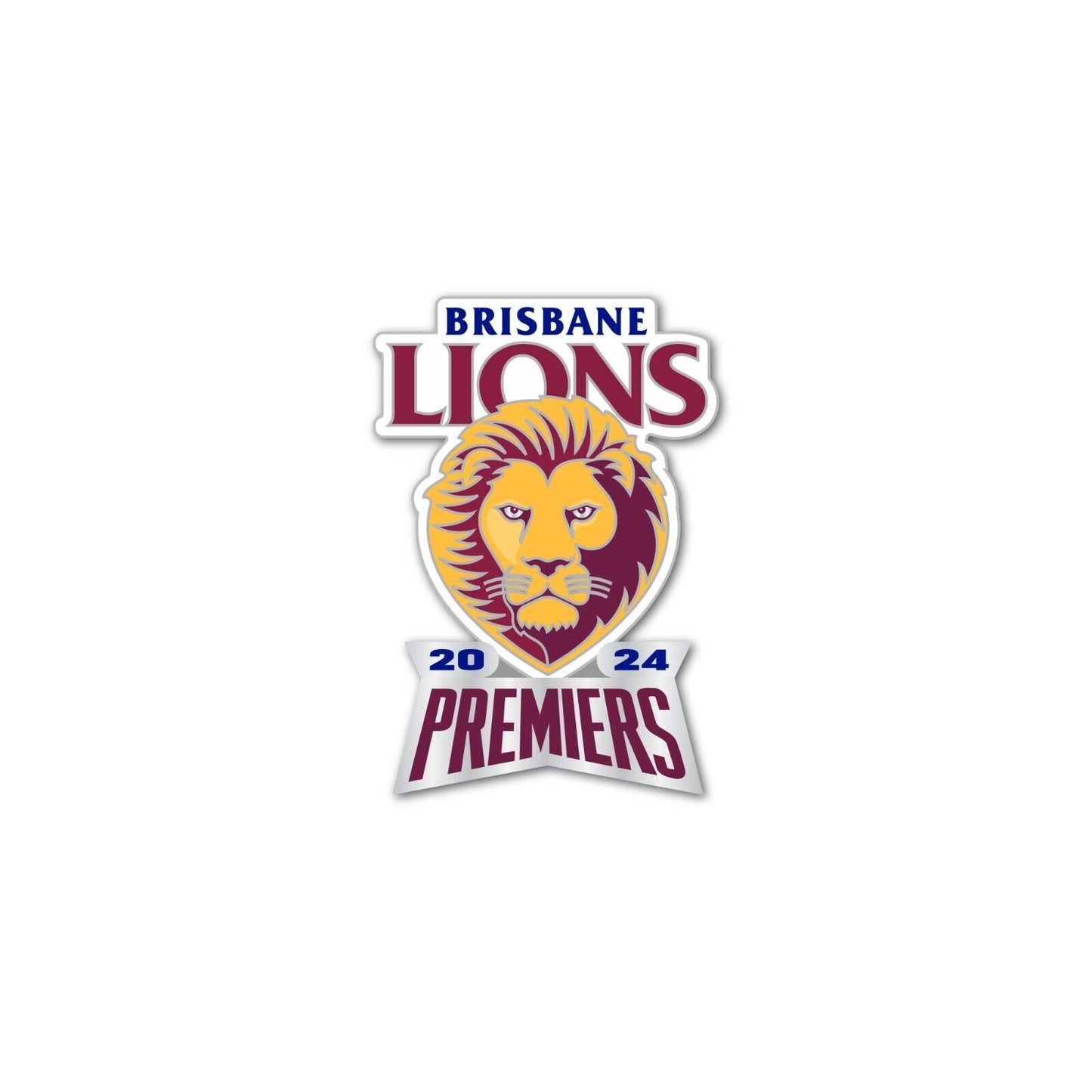 AFL 2024 PREMIERS LOGO PIN - BRISBANE LIONS - ETA NOV 2024 - TROFE