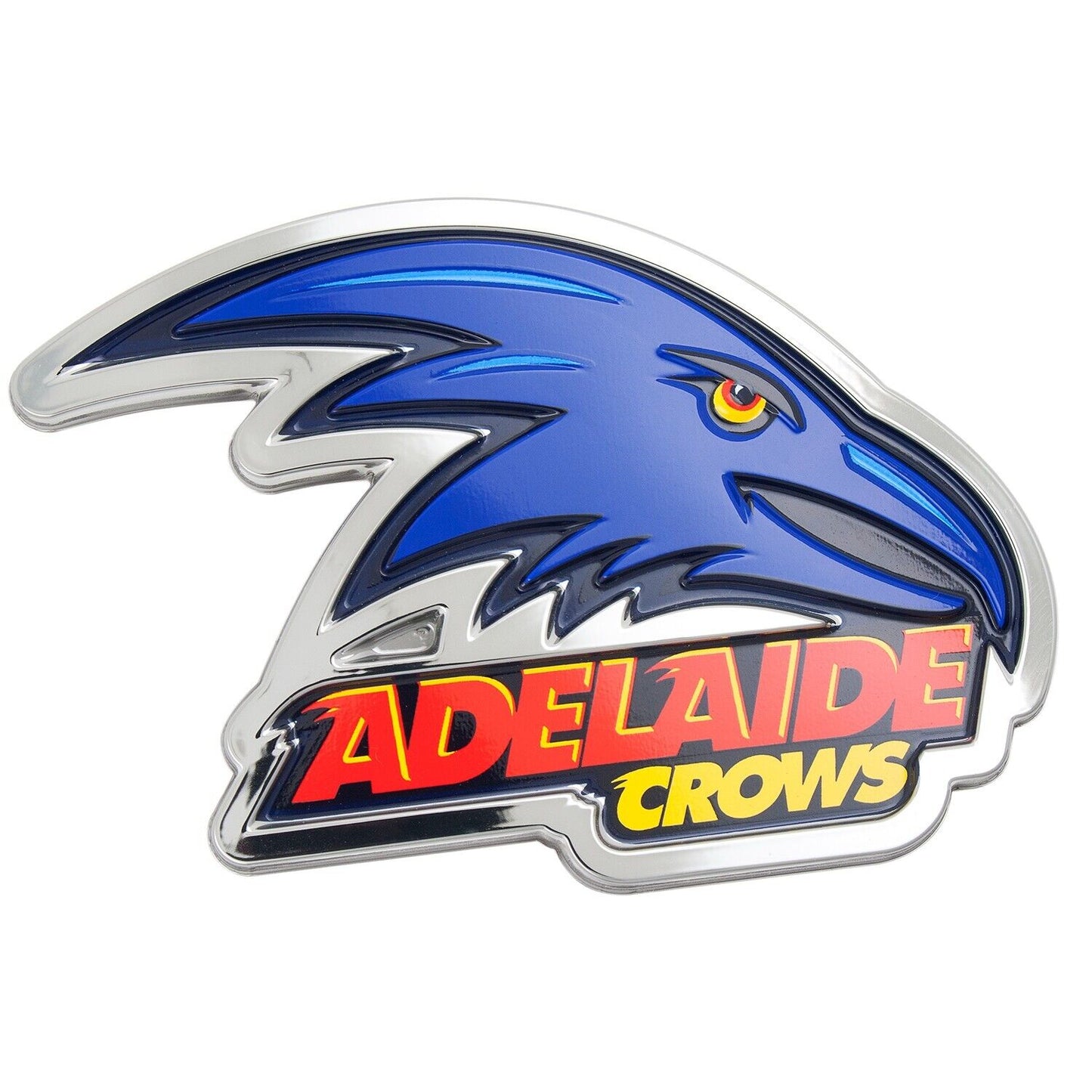 AFL 3D Chrome Emblem - Adelaide Crows - Supporter Car Badge