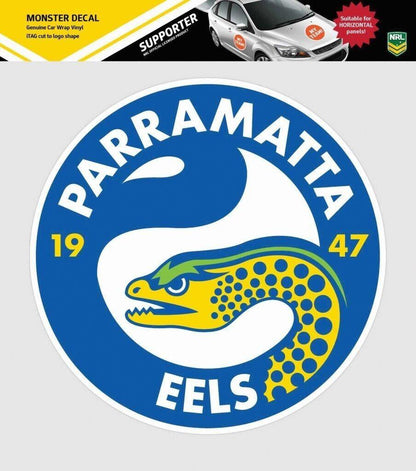 NRL Truck Decal - Paramatta Eels - Sticker - Team Logo - 470mm