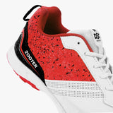 DSC Zooter Cricket Shoes - White/Red - Rubber Sole - Adult & Kids