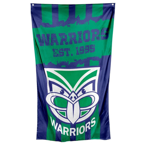 NRL Wall Flag Cape - New Zealand Warriors - 150cm x 90cm - Steel Eyelets