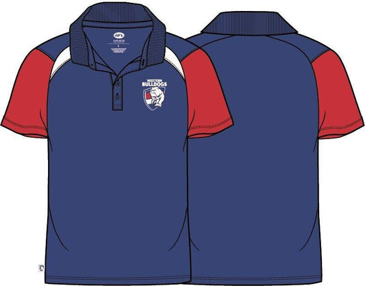 AFL Sublimated Polo Tee Shirt - Western Bulldogs - Adult