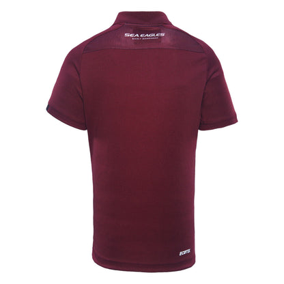 NRL 2024 Media Polo - Manly Sea Eagles - Maroon - Youth - Junior