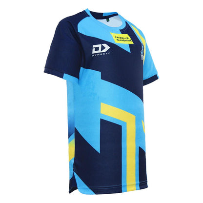 NRL 2024 Captains Run Tee - Gold Coast Titans - Cyan - Youth - Kids