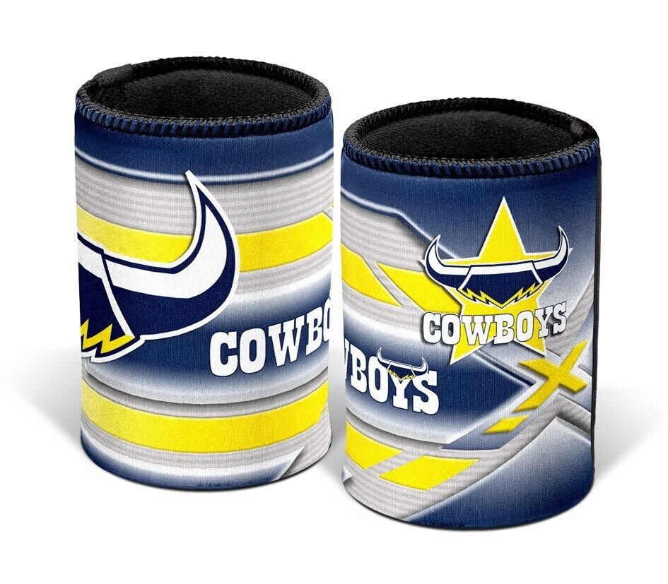 NRL Stubby Can Cooler - North Queensland Cowboys - Drink - Rubber Base Neoprene