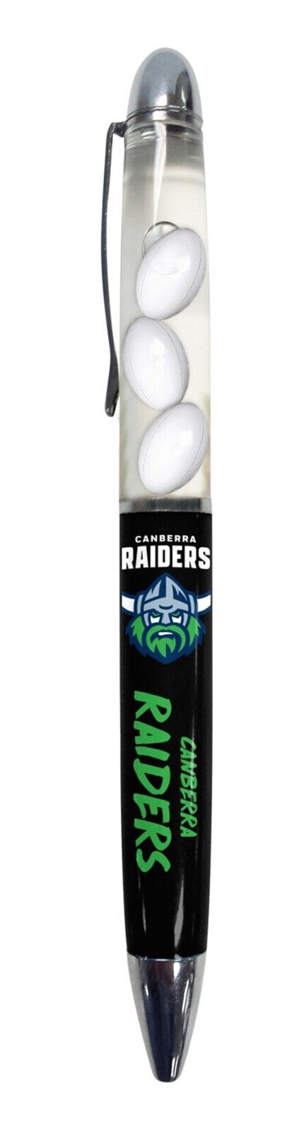 NRL Floating Pen - Canberra Raiders - Twist Open - Black Ink