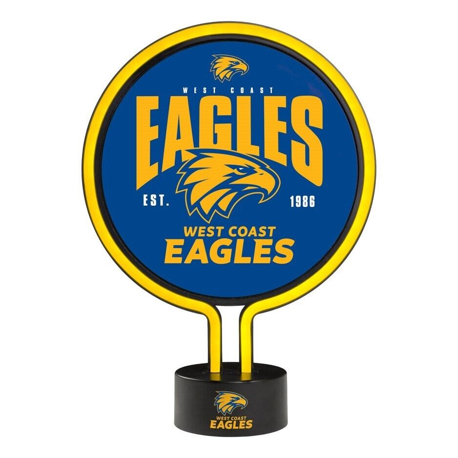 AFL Neon Light - West Coast Eagles - 30 x 21.5 x 8.5cm - Team Logo
