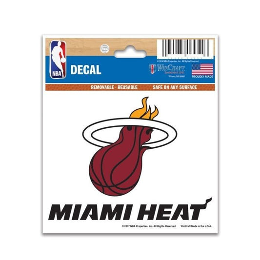 NBA Mini Decal - Miami Heat - 7.5cm x 9.5cm