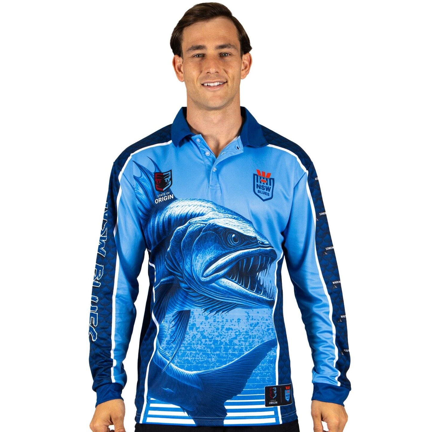 NRL 'Barracuda' Fishing Shirt - NSW - Youth - Polo