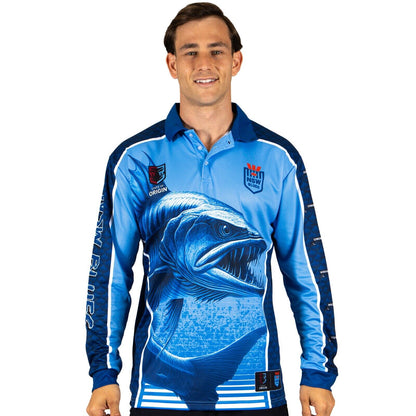NRL 'Barracuda' Fishing Shirt - NSW - Youth - Polo