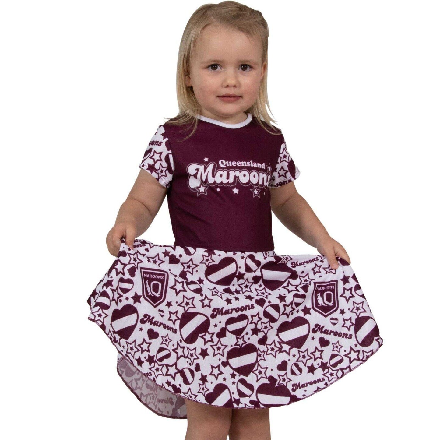 NRL Heartbreaker Dress - Queensland Maroons - QLD - Girls - Toddler - Kid
