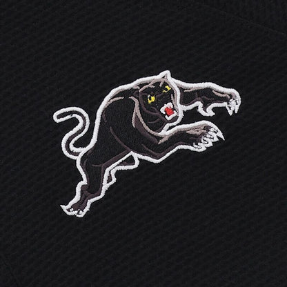NRL 2025 Media Polo - Penrith Panthers - Black - Adult - Mens