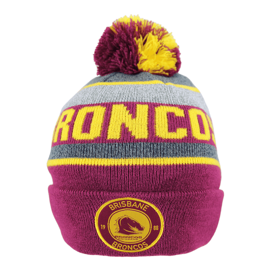 NRL Tundra Beanie - Brisbane Broncos  - Winter Hat - Adult - OSFM